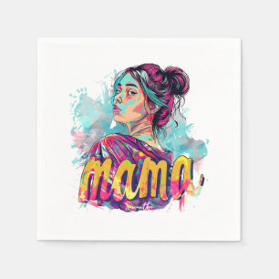 Personlig Retro Mamma artikel 13 Pappersservett