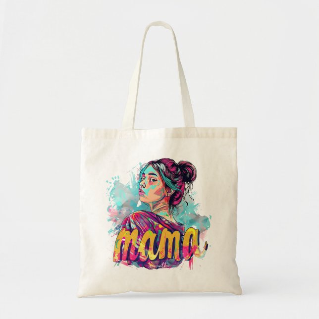 Personlig Retro Mamma artikel 13 Tygkasse (Framsidan)