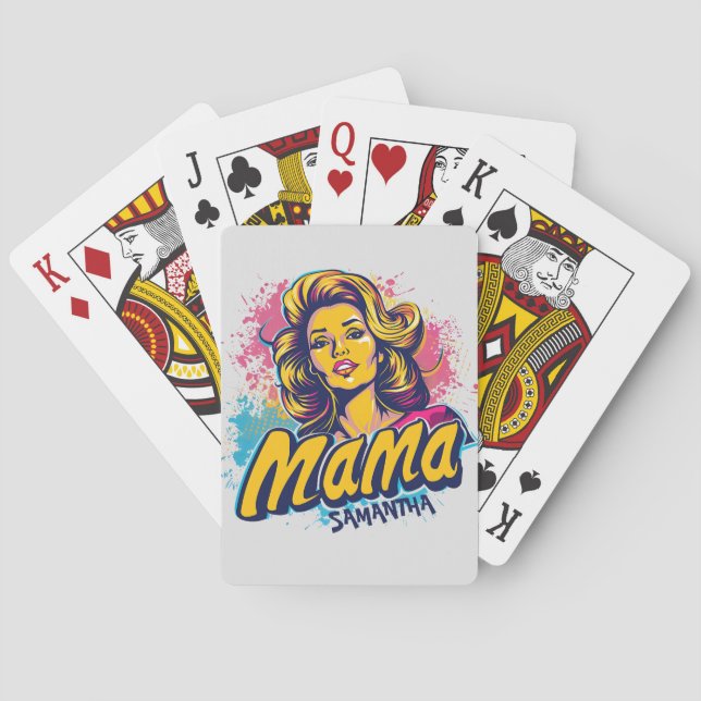 Personlig Retro Mamma artikel 14 Casinokort (Baksidan)