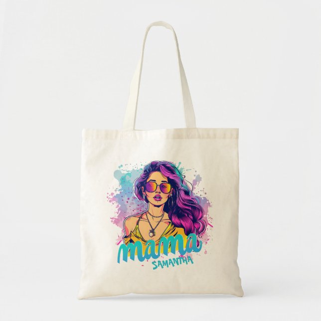Personlig Retro Mamma artikel 15 Tygkasse (Framsidan)