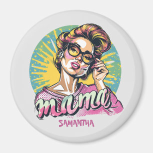 Personlig Retro Mamma artikel 16 Magnet