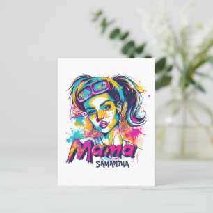Personlig Retro Mamma artikel 18 vykort