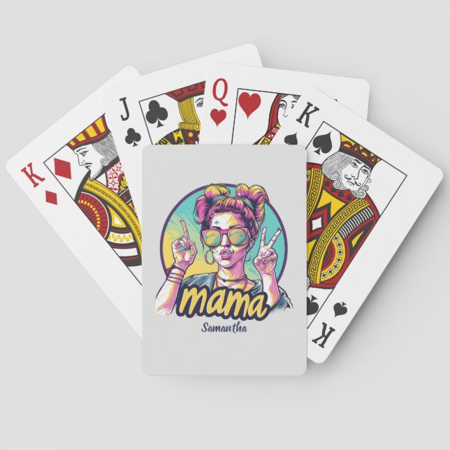Personlig Retro Mamma artikel 19 Casinokort (Baksidan)
