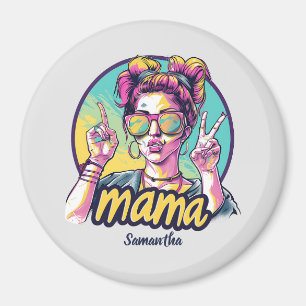 Personlig Retro Mamma artikel 19 Magnet