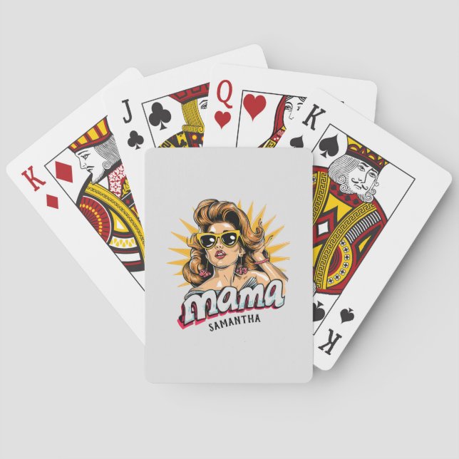 Personlig Retro Mamma artikel 1 Casinokort (Baksidan)