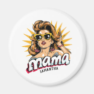Personlig Retro Mamma artikel 1 Magnet