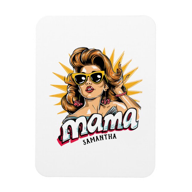 Personlig Retro Mamma artikel 1 Magnet (Vertikal)