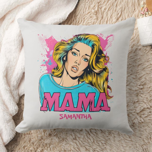 Personlig Retro Mamma artikel 20 Kudde (Filt)