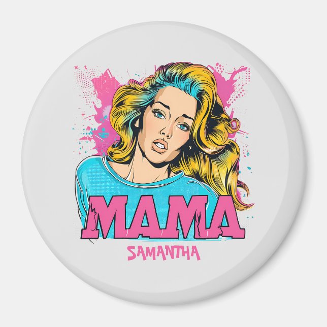 Personlig Retro Mamma artikel 20 Magnet (Framsidan)