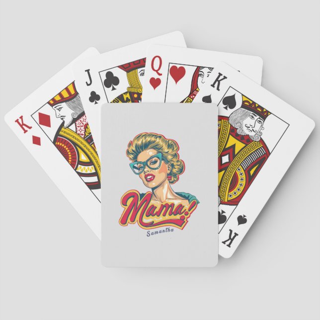 Personlig Retro Mamma artikel 2 Casinokort (Baksidan)