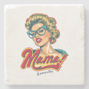 Personlig Retro Mamma artikel 2 Stenunderlägg