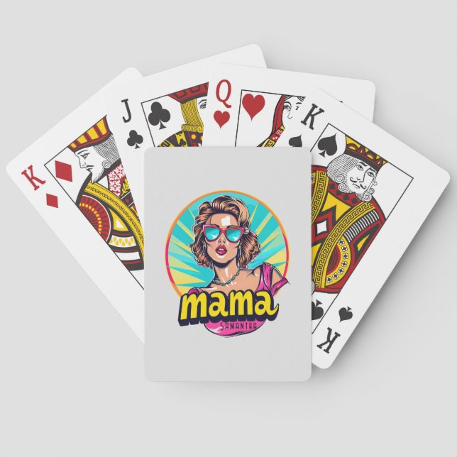 Personlig Retro Mamma artikel 3 Casinokort (Baksidan)