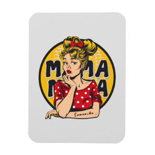 Personlig Retro Mamma artikel 4 Magnet