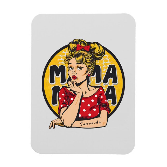 Personlig Retro Mamma artikel 4 Magnet (Vertikal)
