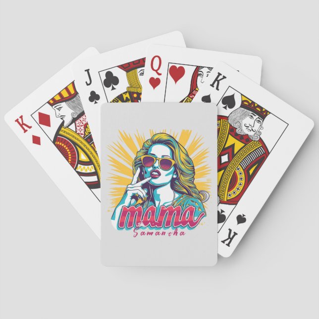Personlig Retro Mamma artikel 5 Casinokort (Baksidan)
