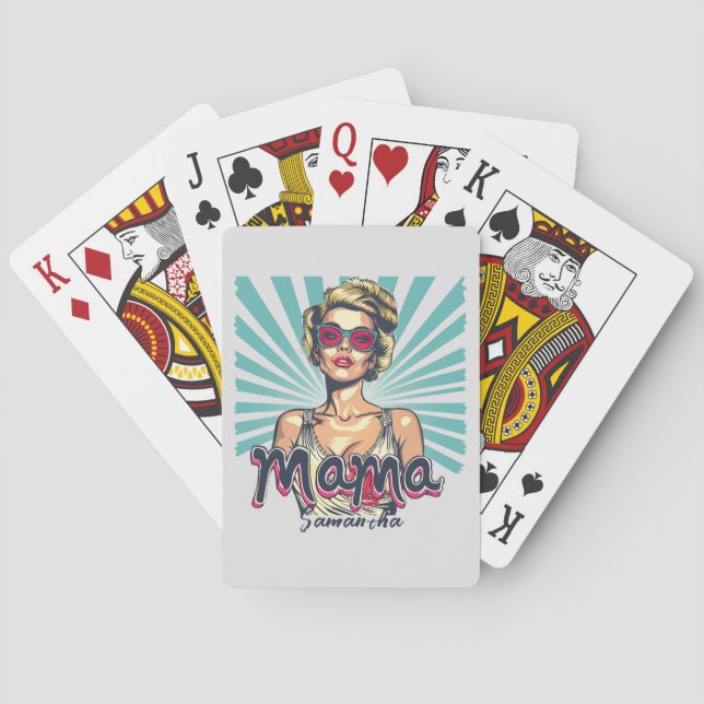 Personlig Retro Mamma artikel 7 Casinokort (Baksidan)