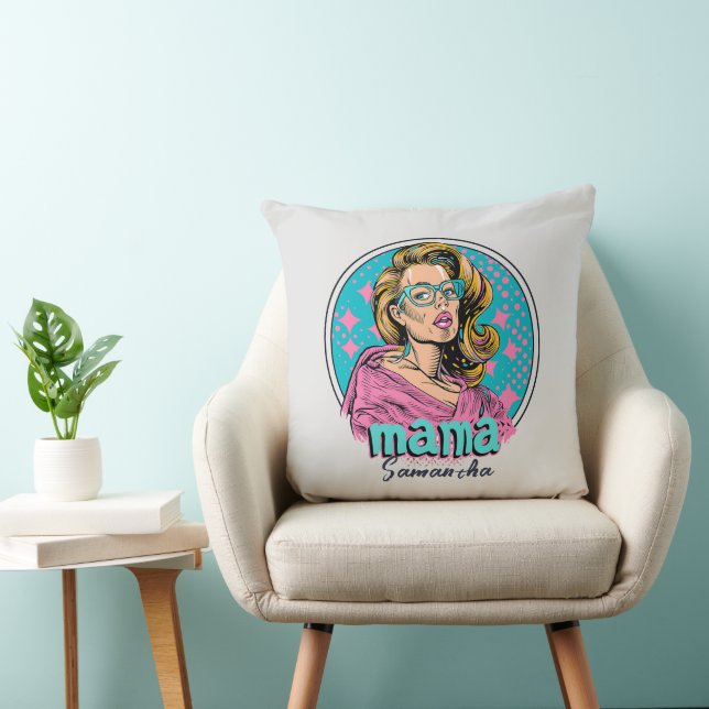 Personlig Retro Mamma artikel 8 Kudde (Stol)