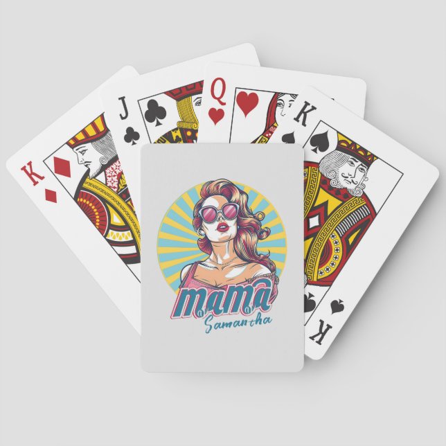Personlig Retro Mamma artikel 9 Casinokort (Baksidan)