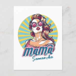 Personlig Retro Mamma artikel 9 Vykort