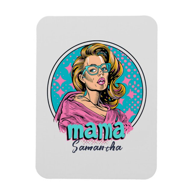 Personlig Retro Mamma-popup Art (8) Magnet (Vertikal)