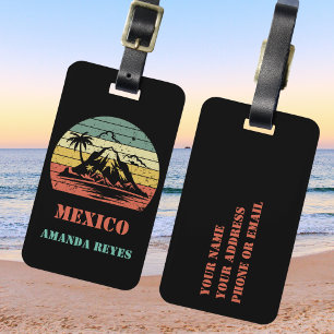 Personlig Retro Mexico Bagagebricka
