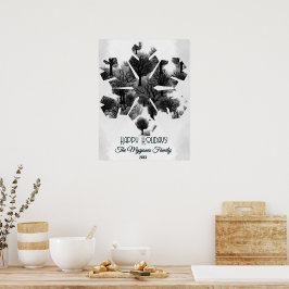Personlig Retro Minimalist Black Helgdag Träd Poster