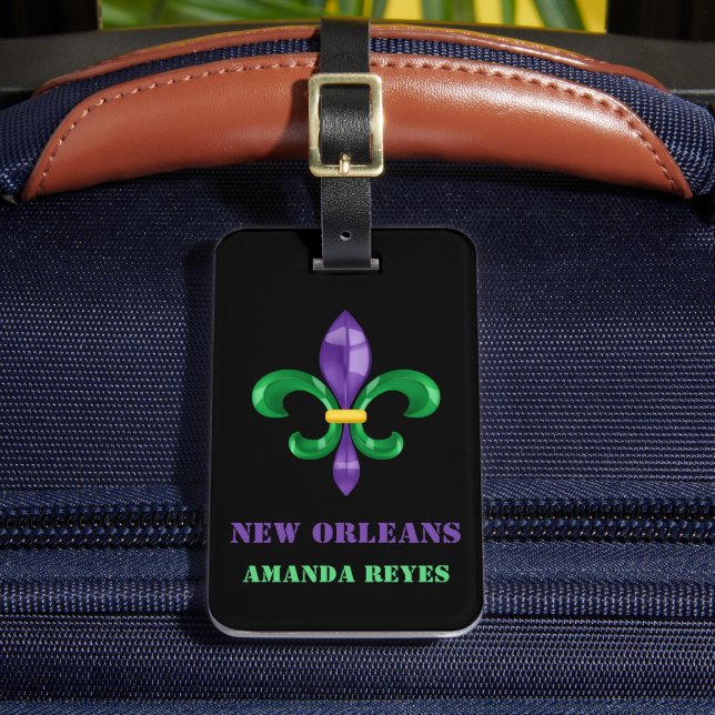 Personlig Retro New Orleans Bagagebricka (Framsida Insitu 2)