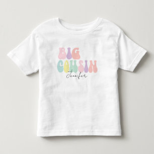 Personlig Retro Pastel Big Cousin   ANPASSNINGSBAR T Shirt