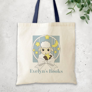Personlig Retro Pastel Blue Cute Tecknad Lamb Tygkasse