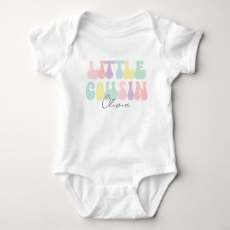 Personlig Retro Pastel Little Cousin | ANPASSNINGS T Shirt