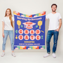 Personlig Retro Pickleball Studenten Fleecefilt