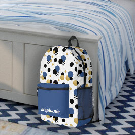 Personlig Retro Polka - punktblå