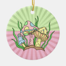 Personlig Retro Pop Art Mushroom jul