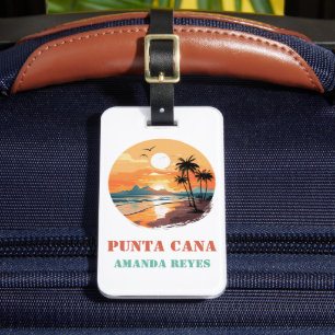 Personlig Retro Punta Cana Bagagebricka