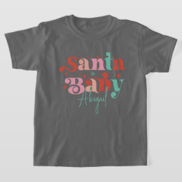 Personlig Retro Santa Baby Tshirt T Shirt
