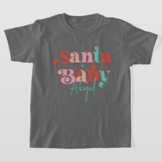 Personlig Retro Santa Baby Tshirt T Shirt