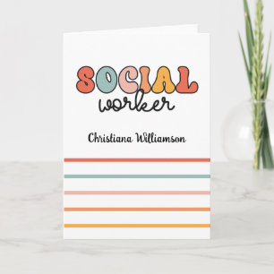 Personlig Retro Social Worker Kort