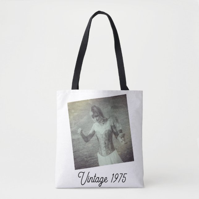 Personlig Retro Stil med Anpassat År & Text Tygkasse (Framsida)