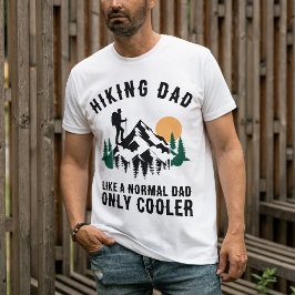 Personlig Retro Vandring Cool Pappa T Shirt