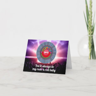 Personlig Retro Vintage Birthday 50 1973 Tack Kort