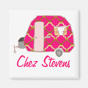 Personlig Retro Vintage Husvagn Design Magneter