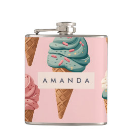 Personlig Retro Vintage Ice Cream Cone Mönster Fickplunta