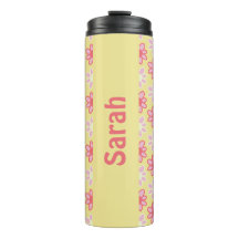 Personlig retroblomma Termisk Tumbler