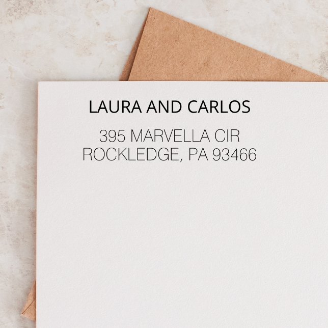 Personlig Returadress Bröllop spara datum Självfärgande Stämpel (Skapare uppladdad)