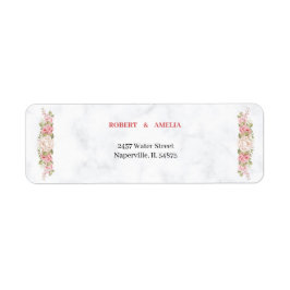 Personlig Returadress Elegant Ro Flower Etikett