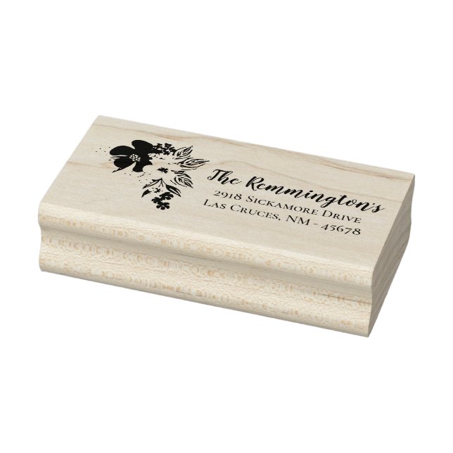 Personlig Returadress Frimärke Tropical Flowers Stämpel (Stämpel)