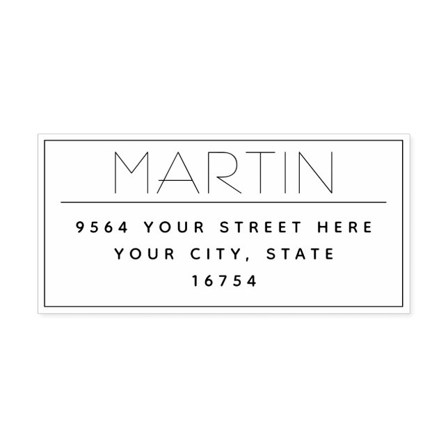 Personlig Returadress Self Bläck Frimärke Självfärgande Stämpel (Design)