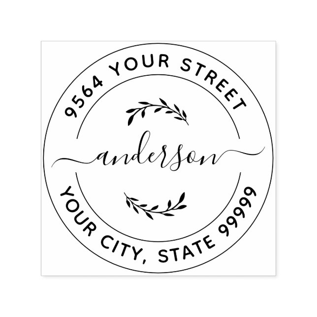 Personlig Returadress Self Bläck Frimärke Självfärgande Stämpel (Design)