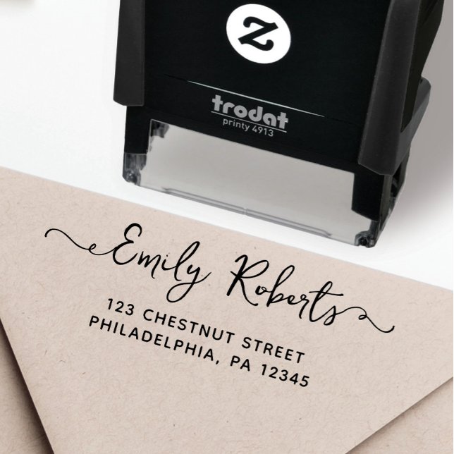 Personlig Returadress Self-Inking Frimärke Självfärgande Stämpel (Custom Return Address Stamp, Self-Inking Return Address Stamp, Personalized Stamp)