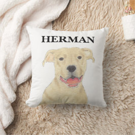 Personlig Reversibl Fawn Tan Pitbull Hund Kudde